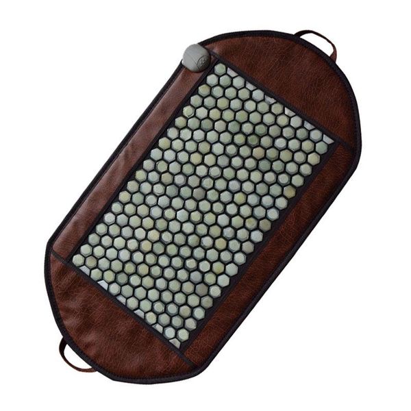electric massagers 220v natural jade stone heating physiotherapy mat tourmaline far infrared compress massage cushion back waist pain relief