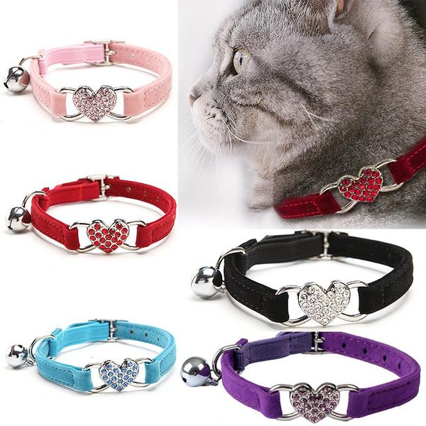 dog collars & leashes 1pc heart charm and bell cat collar safety elastic adjustable with soft velvet material pet product small
dog collars & leashes 1pc heart charm and bell cat collar safety elastic adjustable with soft velvet material pet product small