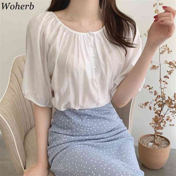 japanese style cute women summer loose o neck pleated back lace-up shirts elegant temperament gentle white blouses 210519
japanese style cute women summer loose o neck pleated back lace-up shirts elegant temperament gentle white blouses 210519
