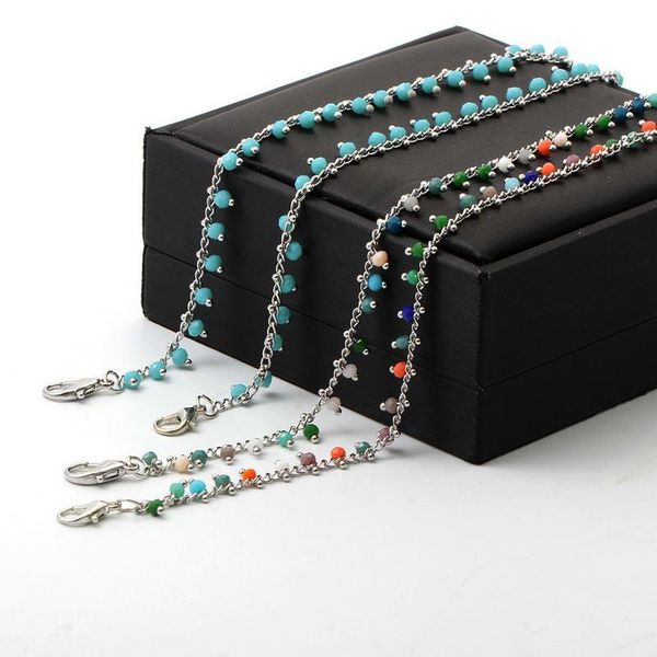 faceted glass beaded chain mask lanyard necklace for women silver color link cord holder wholesale chains
faceted glass beaded chain mask lanyard necklace for women silver color link cord holder wholesale chains