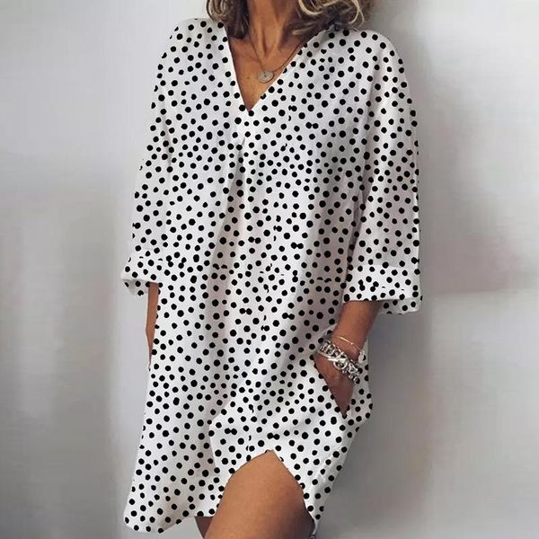 vintage dot print womens v neck party dress summer casual three quarter sleeve ladies loose streetwear mini dresses, Black;gray
vintage dot print womens v neck party dress summer casual three quarter sleeve ladies loose streetwear mini dresses, Black;gray