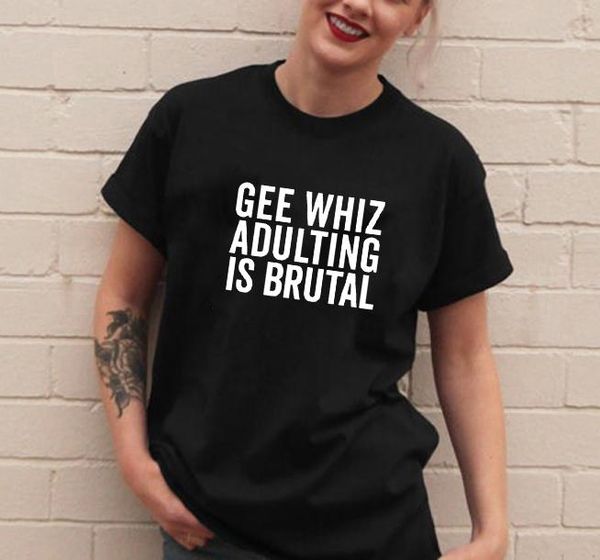 women's t-shirt gee whiz adulting print t shirt for women short sleeve loose casual summer streetwear black & white tee femme
women's t-shirt gee whiz adulting print t shirt for women short sleeve loose casual summer streetwear black & white tee femme