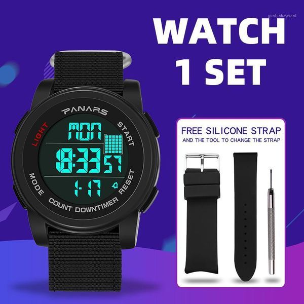 watches men sports 5bar waterproof panars fabric&pu strap electronic display clock wrist watch digital relogio masculino wristwatches, Slivery;brown
watches men sports 5bar waterproof panars fabric&pu strap electronic display clock wrist watch digital relogio masculino wristwatches, Slivery;brown