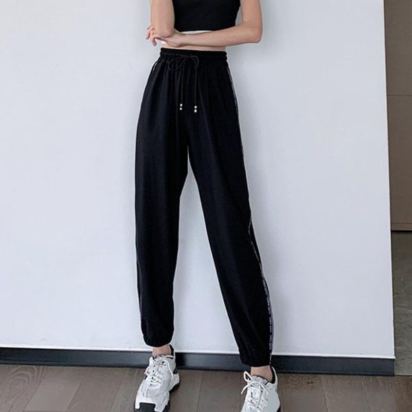 women's pants & capris women ice silk hollow out sports long summer elastic high waist sweatpants streetwear casual all-match female tr, Black;white
women's pants & capris women ice silk hollow out sports long summer elastic high waist sweatpants streetwear casual all-match female tr, Black;white