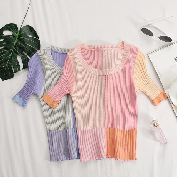 women's t-shirt heliar t-shirts summer women o-neck patchwork knitting tees short sleeve casual street outwear female skinny tee for j, White
women's t-shirt heliar t-shirts summer women o-neck patchwork knitting tees short sleeve casual street outwear female skinny tee for j, White