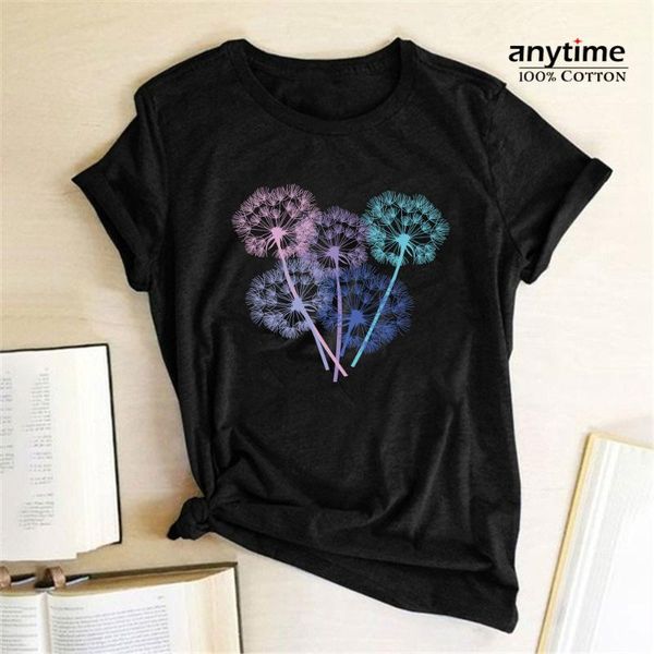women's t-shirt prime cotton color dandelion print funny women short sleeve casual femme loose tee for camisetas de mujer, White
women's t-shirt prime cotton color dandelion print funny women short sleeve casual femme loose tee for camisetas de mujer, White