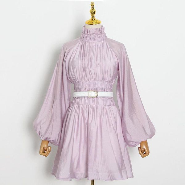 casual dresses 2021 spring autumn women's perspective ruched dress stand collar lantern sleeve high waist mini party female vestido 552, Black;gray
casual dresses 2021 spring autumn women's perspective ruched dress stand collar lantern sleeve high waist mini party female vestido 552, Black;gray