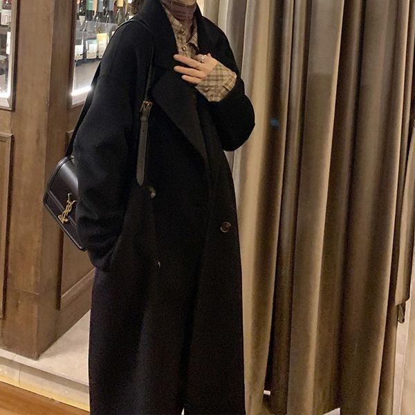 women's wool & blends workplace coat ~ tweed middle long 100 pieces quan black double faced mn0052
women's wool & blends workplace coat ~ tweed middle long 100 pieces quan black double faced mn0052