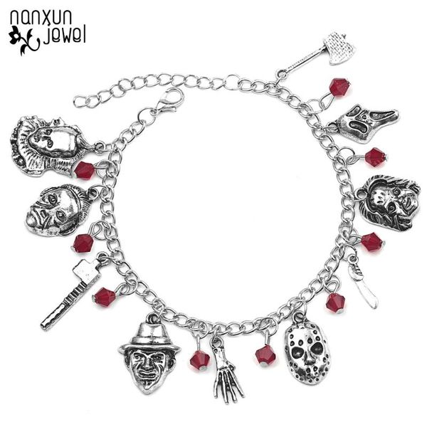 charm bracelets fantaistic 1pcs a chucky face stephen kings it penny wise jason hockey horror women men wristband bracelet, Golden;silver
charm bracelets fantaistic 1pcs a chucky face stephen kings it penny wise jason hockey horror women men wristband bracelet, Golden;silver