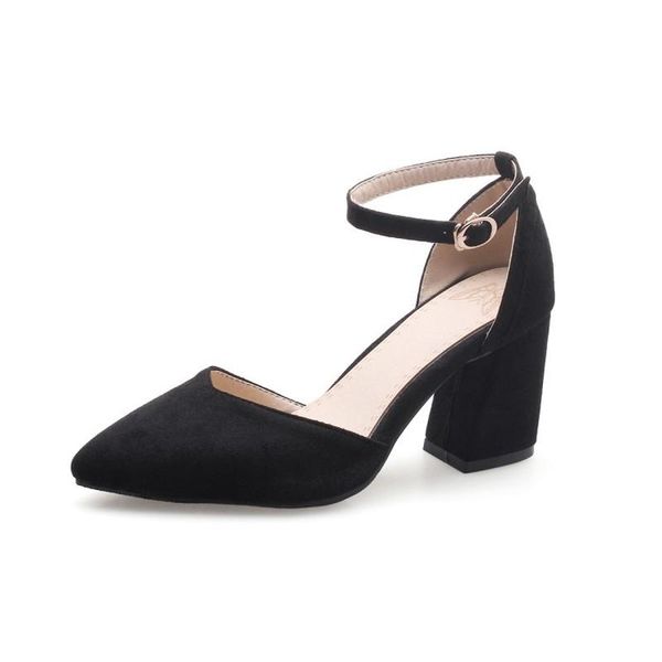 high heels sandals women buckle summer shoes flock pointed toe casual party wedding womens plus size 32-46, Black
high heels sandals women buckle summer shoes flock pointed toe casual party wedding womens plus size 32-46, Black