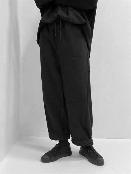 men's pants loose straight leg dark winter trend with velvet drawstring black casual sweatpants
men's pants loose straight leg dark winter trend with velvet drawstring black casual sweatpants