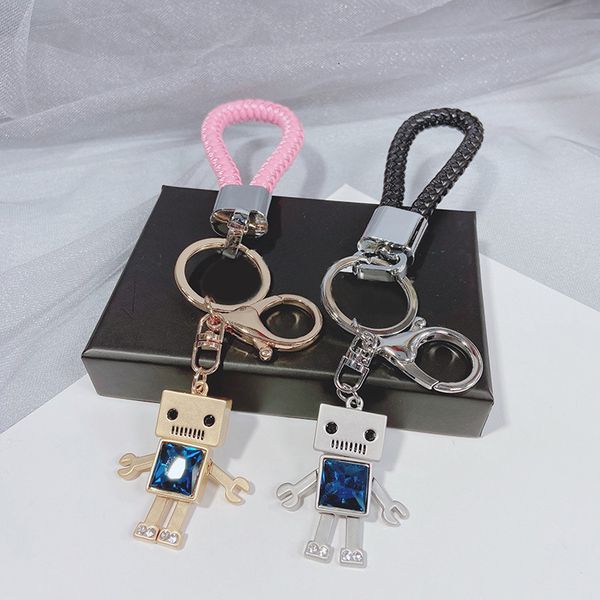 creative alloy inlaid diamond robot key chain knitting rope car cute couple bag pendant accessories, Silver
creative alloy inlaid diamond robot key chain knitting rope car cute couple bag pendant accessories, Silver