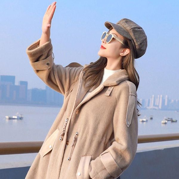women's fur & faux 2021 fashion women long mink coat female winter warm solid stand collar imitation lady casual jacket l931, Black
women's fur & faux 2021 fashion women long mink coat female winter warm solid stand collar imitation lady casual jacket l931, Black