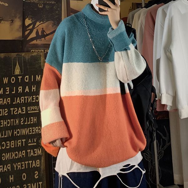 winter men's stripe printing wool turtleneck youth pullover homme clothes coats keep warm knitting cashmere sweaters -3xl 210524, White;black
winter men's stripe printing wool turtleneck youth pullover homme clothes coats keep warm knitting cashmere sweaters -3xl 210524, White;black