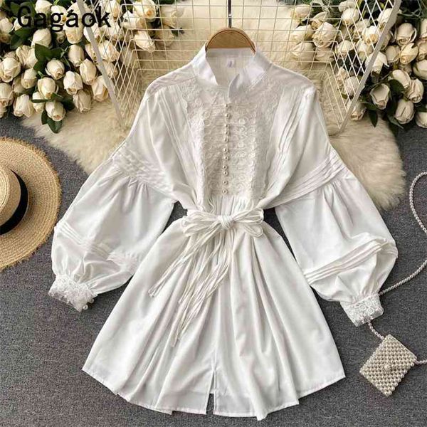 vintage woman dress summer stand lantern sleeve solid beaded court style mini dresses fashion chic vestidos 210531, Black;gray
vintage woman dress summer stand lantern sleeve solid beaded court style mini dresses fashion chic vestidos 210531, Black;gray