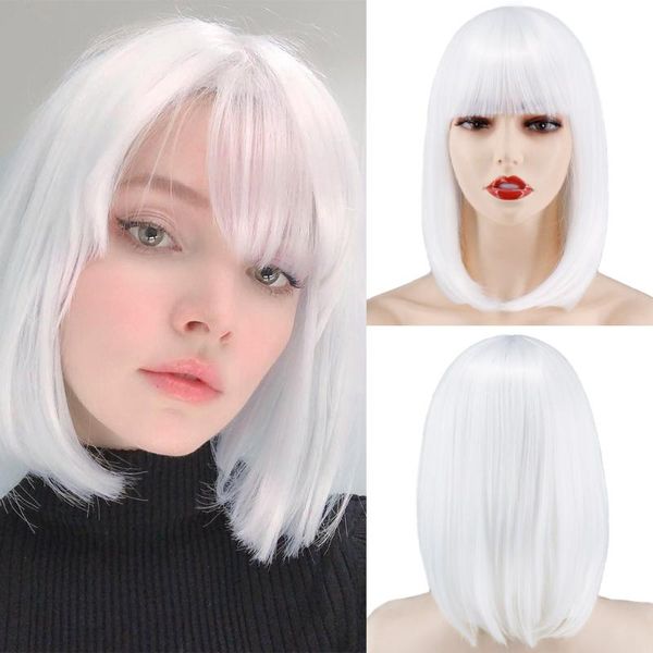 synthetic wigs short bob wig pure white orange brown black color shoulder length for women daily date halloween cosplay fiber
synthetic wigs short bob wig pure white orange brown black color shoulder length for women daily date halloween cosplay fiber