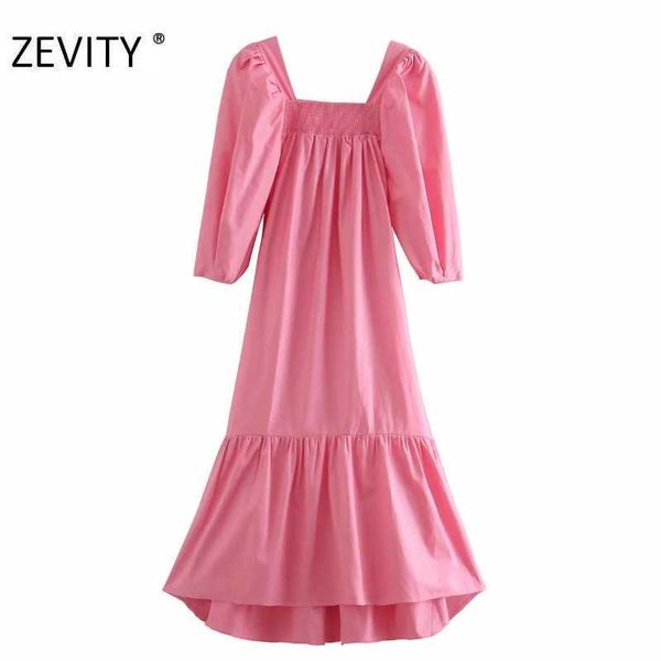 zevity women fashion square collar puff sleeve pink color midi dress female hem pleat ruffles casual vestido chic dresses ds4425 210603, Black;gray
zevity women fashion square collar puff sleeve pink color midi dress female hem pleat ruffles casual vestido chic dresses ds4425 210603, Black;gray