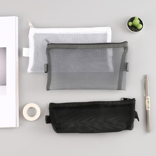 angelhere store 1pcs simple transparent pencil case nylon mesh bag storage office school supply stationery bags
angelhere store 1pcs simple transparent pencil case nylon mesh bag storage office school supply stationery bags
