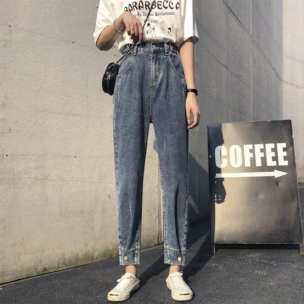 women's jeans 2021 spring women straight high waist lady stretch chic full length denim trousers female vintage harem pant f981, Blue
women's jeans 2021 spring women straight high waist lady stretch chic full length denim trousers female vintage harem pant f981, Blue