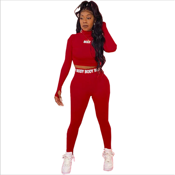 shaped tight-fitting letter print suit two-piece set women skinny long sleeve crop joggers tracksuits two piece yoga outfits, White;red
shaped tight-fitting letter print suit two-piece set women skinny long sleeve crop joggers tracksuits two piece yoga outfits, White;red