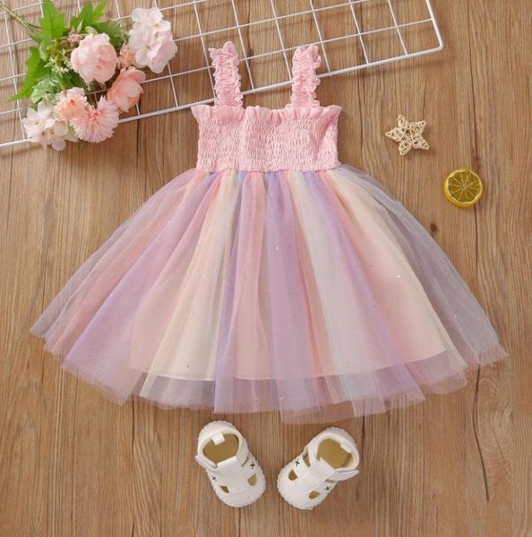 girl's dresses sweety girls slip dress summer children creative rainbow mesh splicing sleeveless suspender princess party costume, Red;yellow
girl's dresses sweety girls slip dress summer children creative rainbow mesh splicing sleeveless suspender princess party costume, Red;yellow