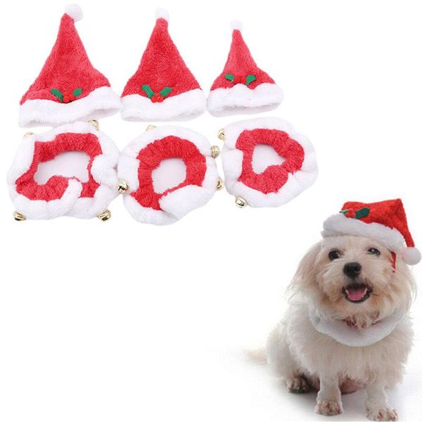 sell 2pcs set pet dog cat santa hat and collar with bells christmas cute costume dress apparel
sell 2pcs set pet dog cat santa hat and collar with bells christmas cute costume dress apparel
