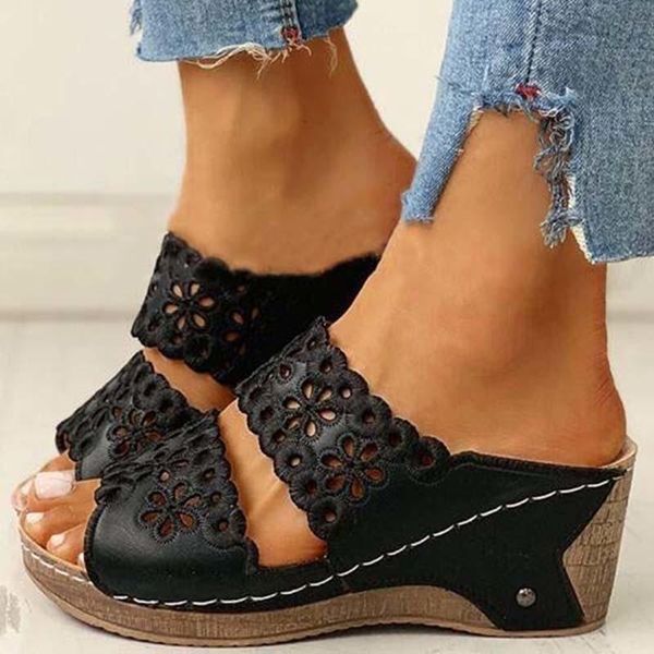 sandals women's embroidered sandals, wedge beach summer novelty, Black
sandals women's embroidered sandals, wedge beach summer novelty, Black