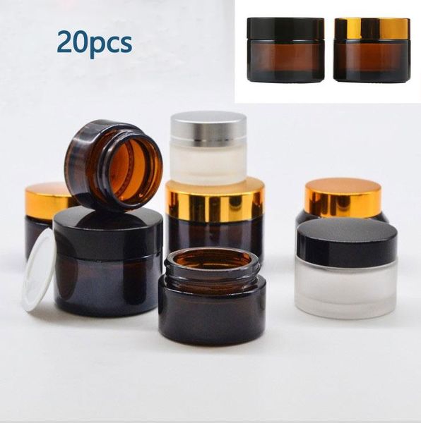 storage bottles & jars 20pcs(5g/10g/15g/20g/30g/50g) amber clear glass jar container cosmetic cream lotion powder frosted matte pot travel b
storage bottles & jars 20pcs(5g/10g/15g/20g/30g/50g) amber clear glass jar container cosmetic cream lotion powder frosted matte pot travel b