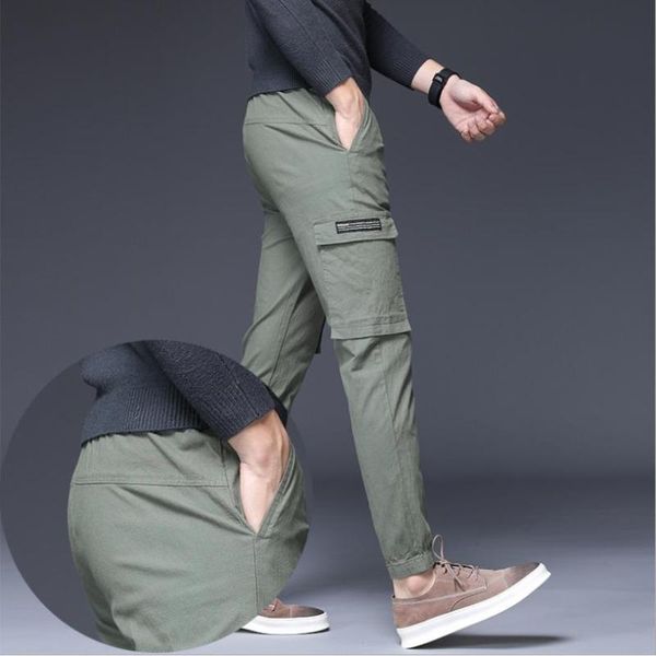 men's pants tide men slim multi-pocket quick-drying fabric casual fashion armygreen elastic waist drawstring cargo jogger trousers, Black
men's pants tide men slim multi-pocket quick-drying fabric casual fashion armygreen elastic waist drawstring cargo jogger trousers, Black