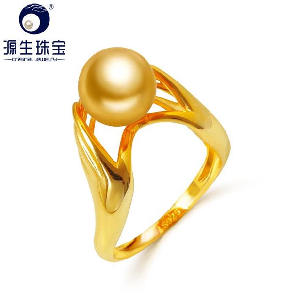 cluster rings ys classic design 925 sterling silver ring 9-10mm natural gold saltwater south sea pearl fine jewelry, Golden;silver
cluster rings ys classic design 925 sterling silver ring 9-10mm natural gold saltwater south sea pearl fine jewelry, Golden;silver