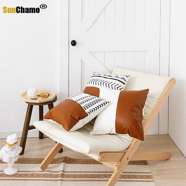cushion/decorative pillow cotton canvas cover pieced pu brown beige geometric cushion home decorative pillowcase pillowsham 45x45cm/30x50cm
cushion/decorative pillow cotton canvas cover pieced pu brown beige geometric cushion home decorative pillowcase pillowsham 45x45cm/30x50cm