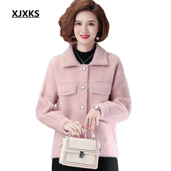 women's wool & blends xjxks fashion lapel single-breasted women woolen coat autumn winter 2021 high casual cardigan, Black
women's wool & blends xjxks fashion lapel single-breasted women woolen coat autumn winter 2021 high casual cardigan, Black