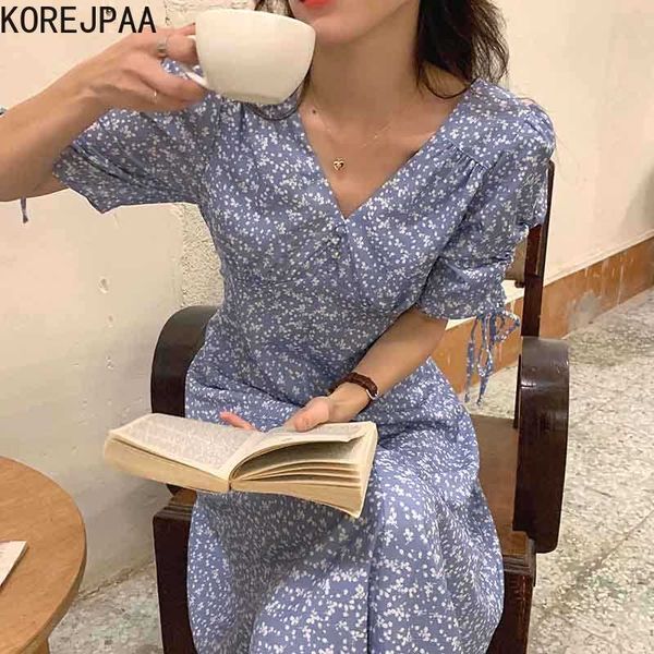 korejpaa women dress summer korean chic elegant temperament v-neck pleated floral hem buckle lace-up drawstring vestidos 210526, Black;gray
korejpaa women dress summer korean chic elegant temperament v-neck pleated floral hem buckle lace-up drawstring vestidos 210526, Black;gray