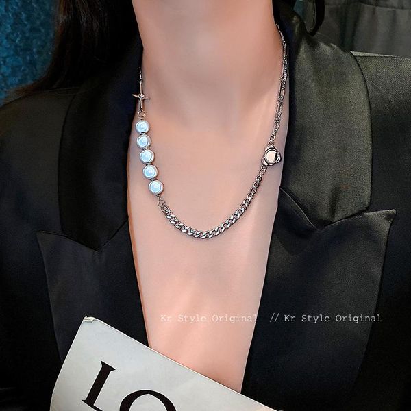 chains necklace female ins hip-hop european and american stitching 2021 luxury niche spice girls chain pearl neck tide, Silver
chains necklace female ins hip-hop european and american stitching 2021 luxury niche spice girls chain pearl neck tide, Silver