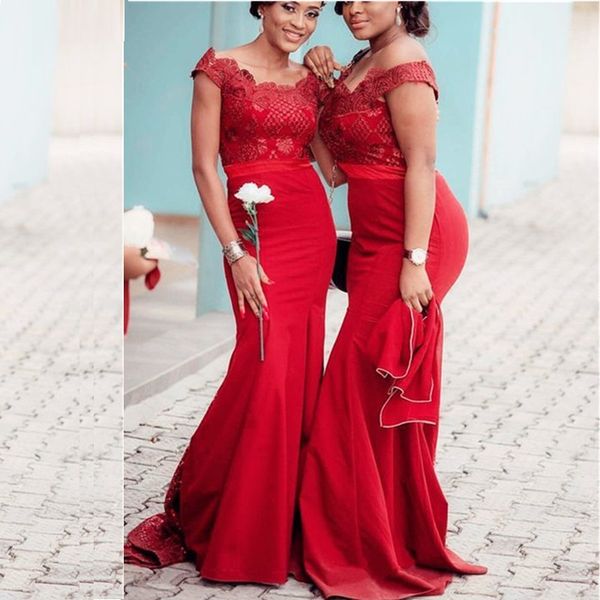 off shoulder sequined lace appliques mermaid bridesmaids dresses long customized plus size honor of maid vestidos, White;pink
off shoulder sequined lace appliques mermaid bridesmaids dresses long customized plus size honor of maid vestidos, White;pink
