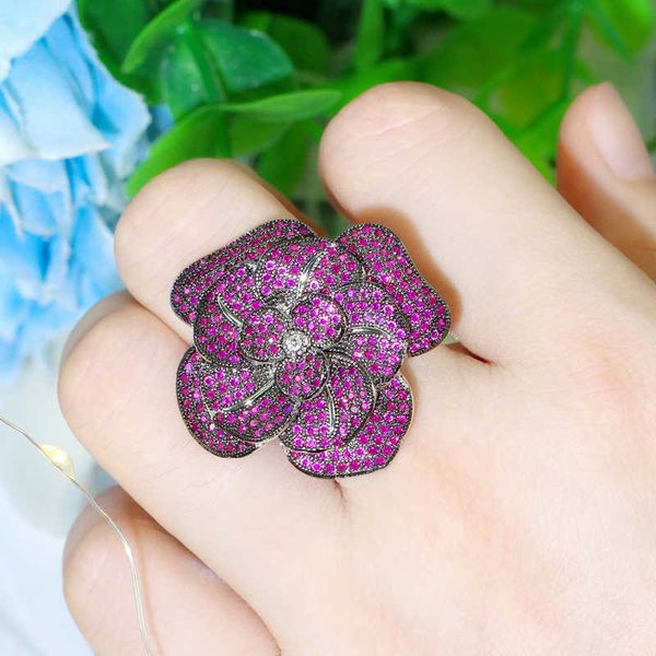 dark rose red cubic zirconia pave luxury geometry flower big statement ring party jewelry adjustable size r172 210714, Slivery;golden
dark rose red cubic zirconia pave luxury geometry flower big statement ring party jewelry adjustable size r172 210714, Slivery;golden
