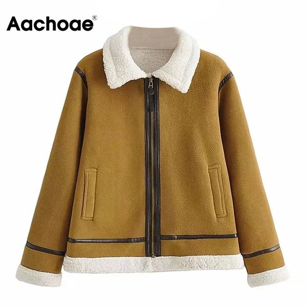 aachoae winter women fashion lamb fur patchwork jacket streetwear turn down collar fleece coat long sleeve warm outwerwear 210413, Black;brown
aachoae winter women fashion lamb fur patchwork jacket streetwear turn down collar fleece coat long sleeve warm outwerwear 210413, Black;brown