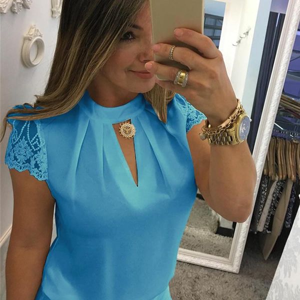 women's blouses & shirts 2021 ladies elegant workwear v cut neck contrast lace sleeve stand collar pleated blouse summer women casual s, White
women's blouses & shirts 2021 ladies elegant workwear v cut neck contrast lace sleeve stand collar pleated blouse summer women casual s, White
