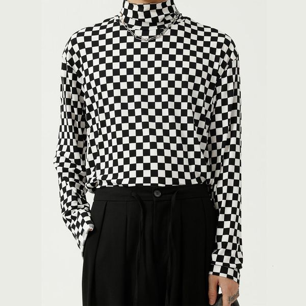 men's hoodies & sweatshirts autumn mens checkerboard printed long sleeve t-shirt korean fashion streetwear turtleneck tees shirts man, Black
men's hoodies & sweatshirts autumn mens checkerboard printed long sleeve t-shirt korean fashion streetwear turtleneck tees shirts man, Black
