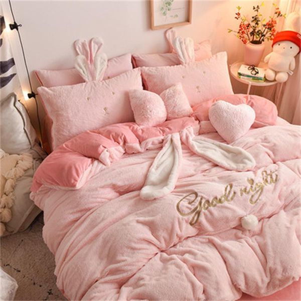 bedding sets winter luxury warm pattern cute milk velvet bed sheet quilt cover crystal four-piece flannel
bedding sets winter luxury warm pattern cute milk velvet bed sheet quilt cover crystal four-piece flannel