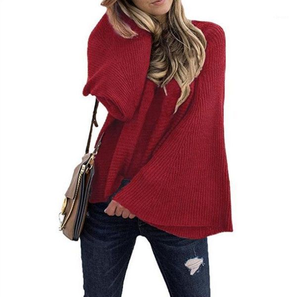 women's sweaters 2021 autumn and winter women flared sleeve crew neck european american fashion leisure bat type lady arge sweater, White;black
women's sweaters 2021 autumn and winter women flared sleeve crew neck european american fashion leisure bat type lady arge sweater, White;black