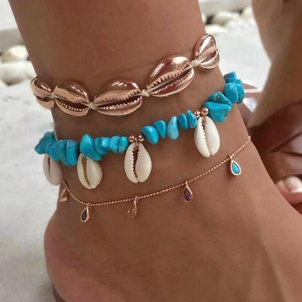 anklets tocona bohemia colorful crystal gem green stone beaded anklet bracelet set for women beach chain foot jewelry gift 7073, Red;blue
anklets tocona bohemia colorful crystal gem green stone beaded anklet bracelet set for women beach chain foot jewelry gift 7073, Red;blue