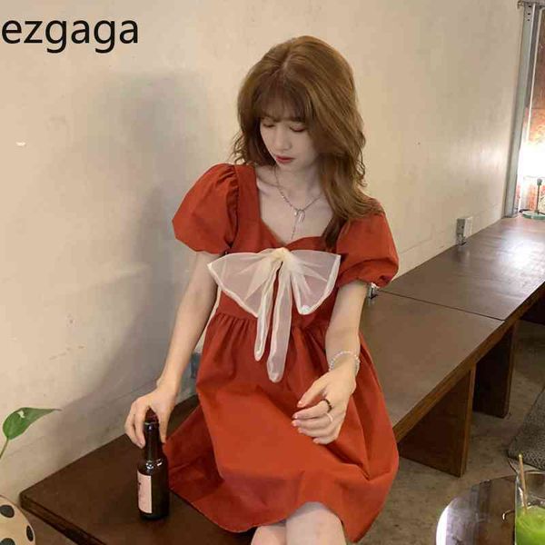 ezgaga summer new chic mini dress women bow short sleeve korean fashion square collar high waist sweet girl a-line thin casual 210430, Black;gray
ezgaga summer new chic mini dress women bow short sleeve korean fashion square collar high waist sweet girl a-line thin casual 210430, Black;gray