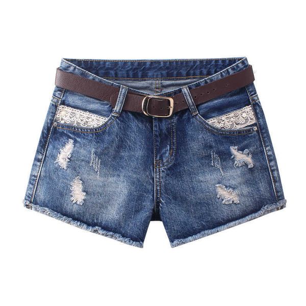women's shorts korean fashion summer ripped hole denim casual mid waist lace patchwork short jeans feminino i7yj, White;black
women's shorts korean fashion summer ripped hole denim casual mid waist lace patchwork short jeans feminino i7yj, White;black