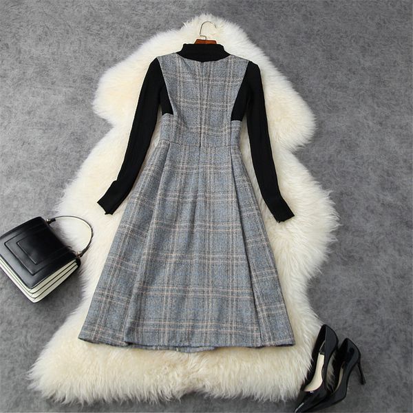dress autumn female winter upper mesh sweater and tank chess dressed piece women's dresses, Black;gray
dress autumn female winter upper mesh sweater and tank chess dressed piece women's dresses, Black;gray