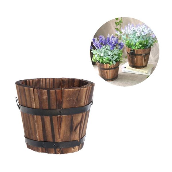 planters & pots home garden retro round wooden flower planter barrel outdoor decoration aug25
planters & pots home garden retro round wooden flower planter barrel outdoor decoration aug25