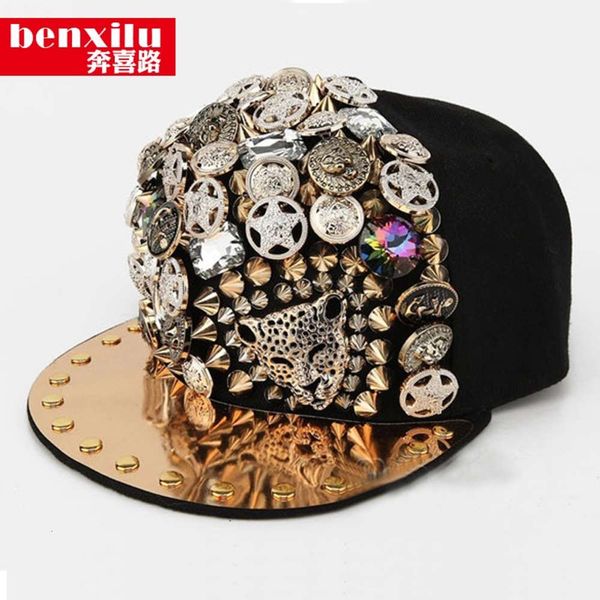 fan chao rivet diamond leopard head skull flat hip hop hat fashion men's and women's baseball cap, Blue;gray
fan chao rivet diamond leopard head skull flat hip hop hat fashion men's and women's baseball cap, Blue;gray