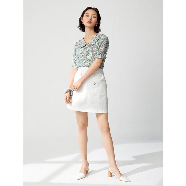 women's blouses & shirts sfl chiffon shirt 2021 spring and summer floral short sleeve bubble temperament 3c4125861, White
women's blouses & shirts sfl chiffon shirt 2021 spring and summer floral short sleeve bubble temperament 3c4125861, White