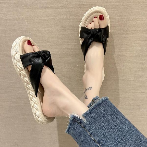 slippers 2021 summer bow fairy style sandals women's outdoor beach platform fashion, Black
slippers 2021 summer bow fairy style sandals women's outdoor beach platform fashion, Black
