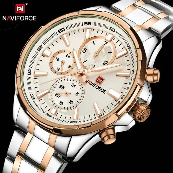 wristwatches naviforce sport watch for men fashion gold watches mens 2021 stainless steel strap chronograph relogio masculino, Slivery;brown
wristwatches naviforce sport watch for men fashion gold watches mens 2021 stainless steel strap chronograph relogio masculino, Slivery;brown